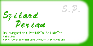 szilard perian business card